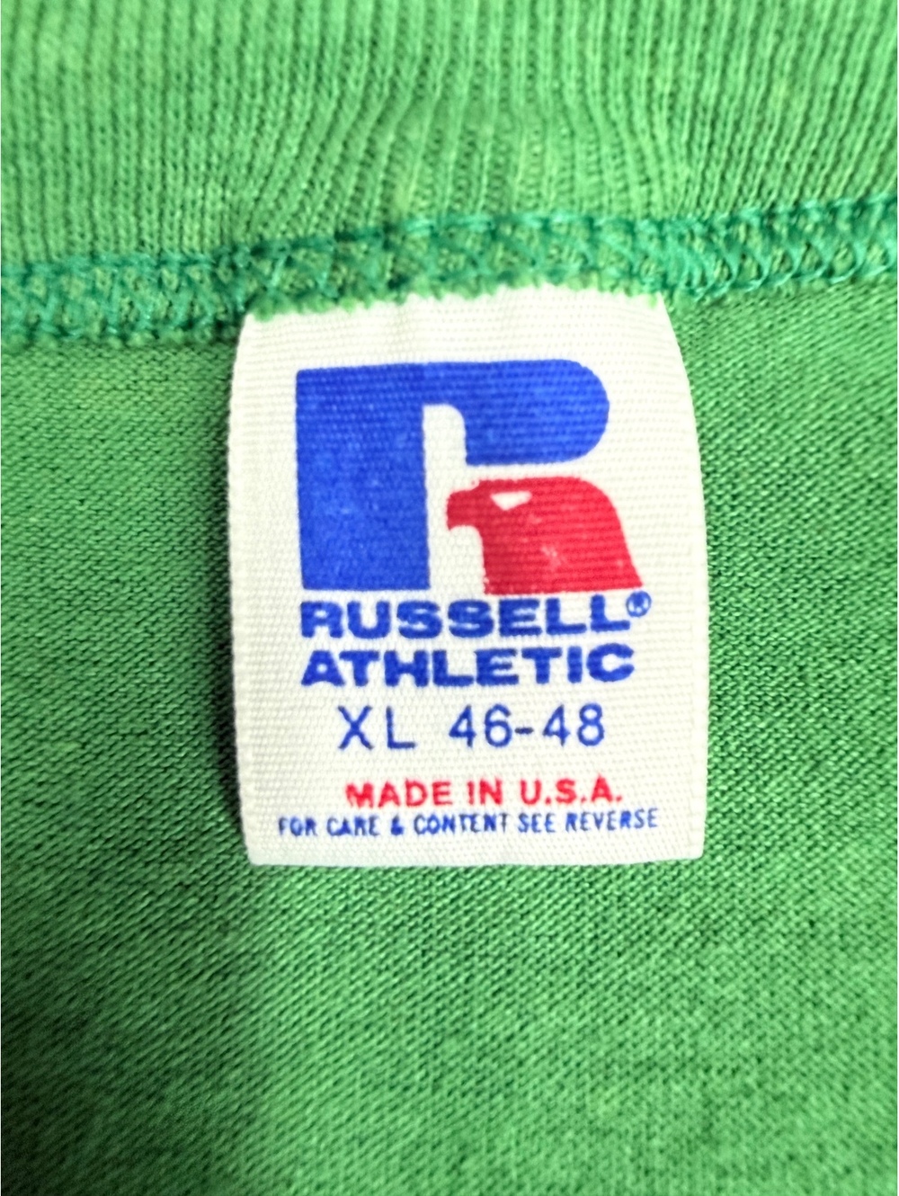 Vintage Russell Athletic XL Green T-Shirt Made in USA